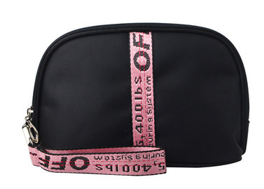 China High Density Polyester Travel Cosmetic Bags Light Weight With Embroidered Handle supplier