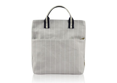 China Vintage Stripe Canvas Tote Bags Sturdy Durable With Cotton Webbing Handle supplier