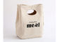 Cute Cotton Canvas Lunch Cooler Bags Reusable With Digging Hole Design Handle supplier
