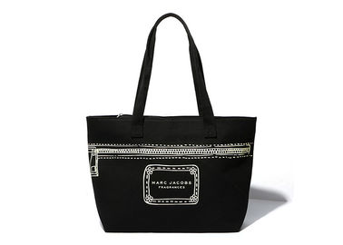 China Reusable Black Canvas Tote Bags Stylish Promotional Gift With Company Logo supplier