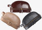 Luxury PU Leather Mens Toiletry Bag Khaki Black Brown Colors OEM/ODM Service supplier