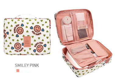 Multi Functional Travel Cosmetic Bags Waterproof Polyester With PU Coating supplier