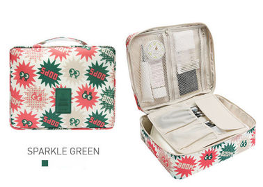 Multi Functional Travel Cosmetic Bags Waterproof Polyester With PU Coating supplier