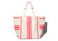 600D Polyester Canvas Tote Bags Striped Print Environmental Protection supplier