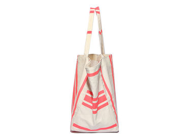 600D Polyester Canvas Tote Bags Striped Print Environmental Protection supplier