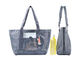 Dark Grey Canvas Tote Bags 420D Polyester Fabri Convenient Single Shoulder Bag supplier