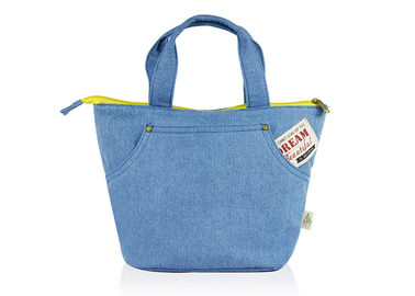 Denim Canvas Tote Bags Simple Japanese Style Light - Weight 22*22*16CM Size supplier