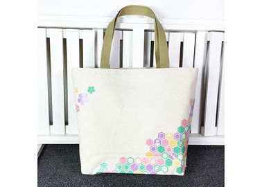 Customized Cotton Canvas Tote Bag , Organic Cotton Tote Bags Plain Woven Fabric supplier