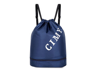 Customized Drawstring Beach Bag , Drawstring Swim Bag With Wet Dry Separation Backpack supplier