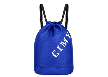 Customized Drawstring Beach Bag , Drawstring Swim Bag With Wet Dry Separation Backpack supplier