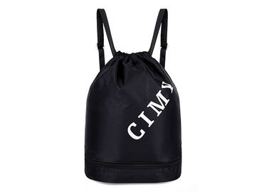 Customized Drawstring Beach Bag , Drawstring Swim Bag With Wet Dry Separation Backpack supplier