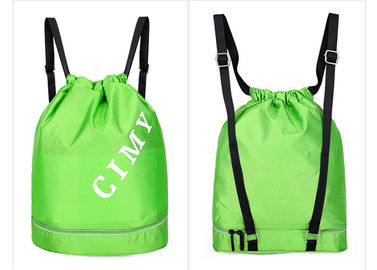 Customized Drawstring Beach Bag , Drawstring Swim Bag With Wet Dry Separation Backpack supplier