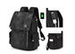 High Quality New Arrival Trend Casual Men Backpack All Black Backbag for Sale supplier