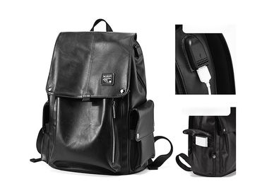 High Quality New Arrival Trend Casual Men Backpack All Black Backbag for Sale supplier