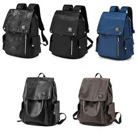 High Quality New Arrival Trend Casual Men Backpack All Black Backbag for Sale supplier