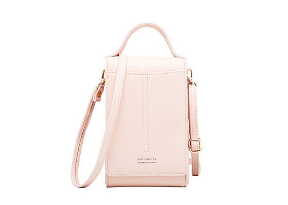 Long Paragraph Slung Pu Leather Bag , Multi Functional Mobile Phone Purse