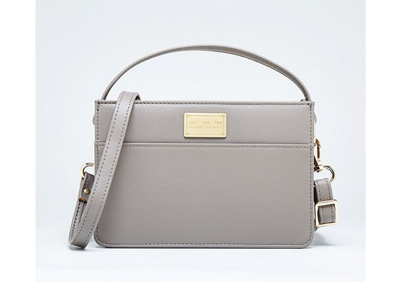 Khaki Small Crossbody Bag Fashion Design , Pu Leather Ladies Shoulder Bags